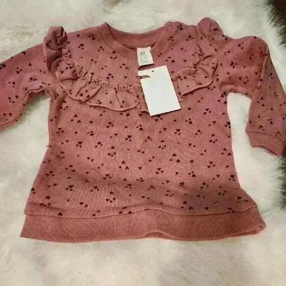 H&M‎ Hearts Blouse NWT 9-12m - Picture 1 of 2